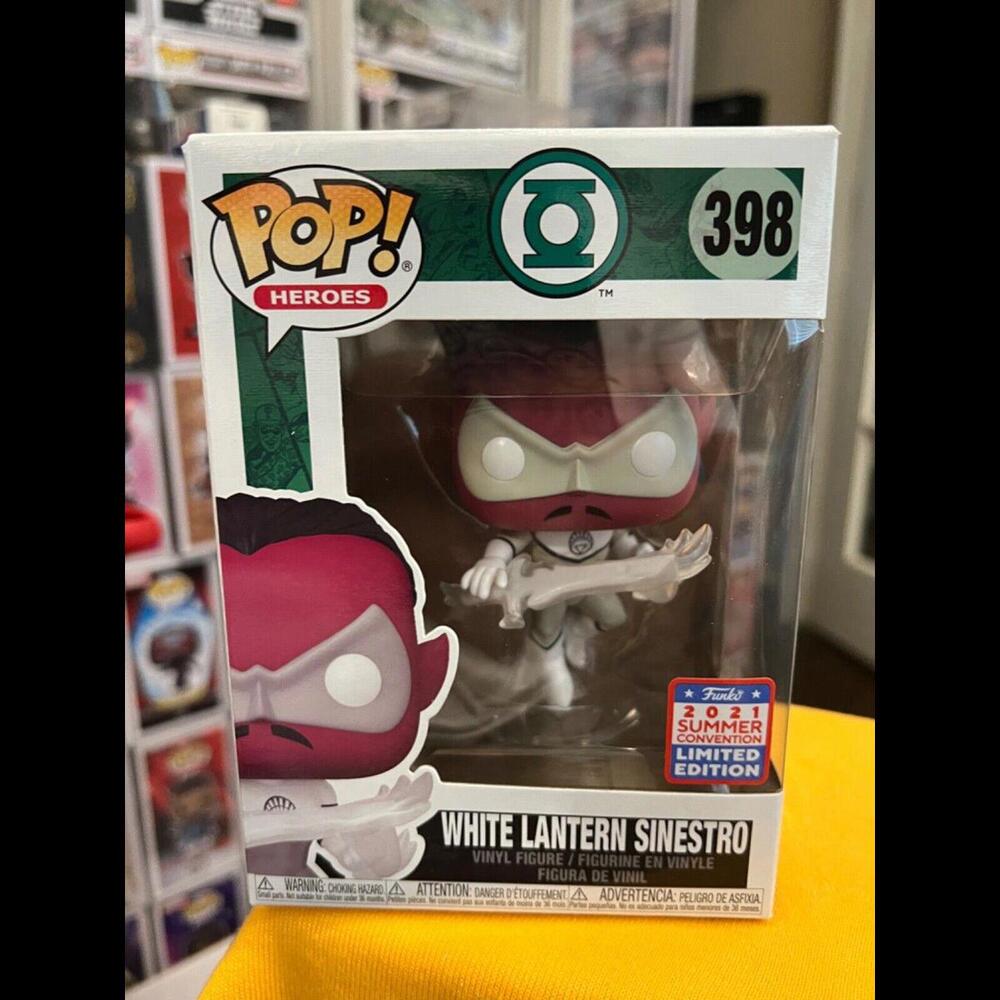 Funko Pop! Heroes White Lantern Sinestro 2021 Summer Convention‎ Sticker New NIB